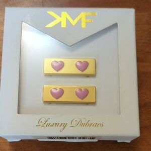 KMF 12K Gold Plated Pink Heart Dubraes